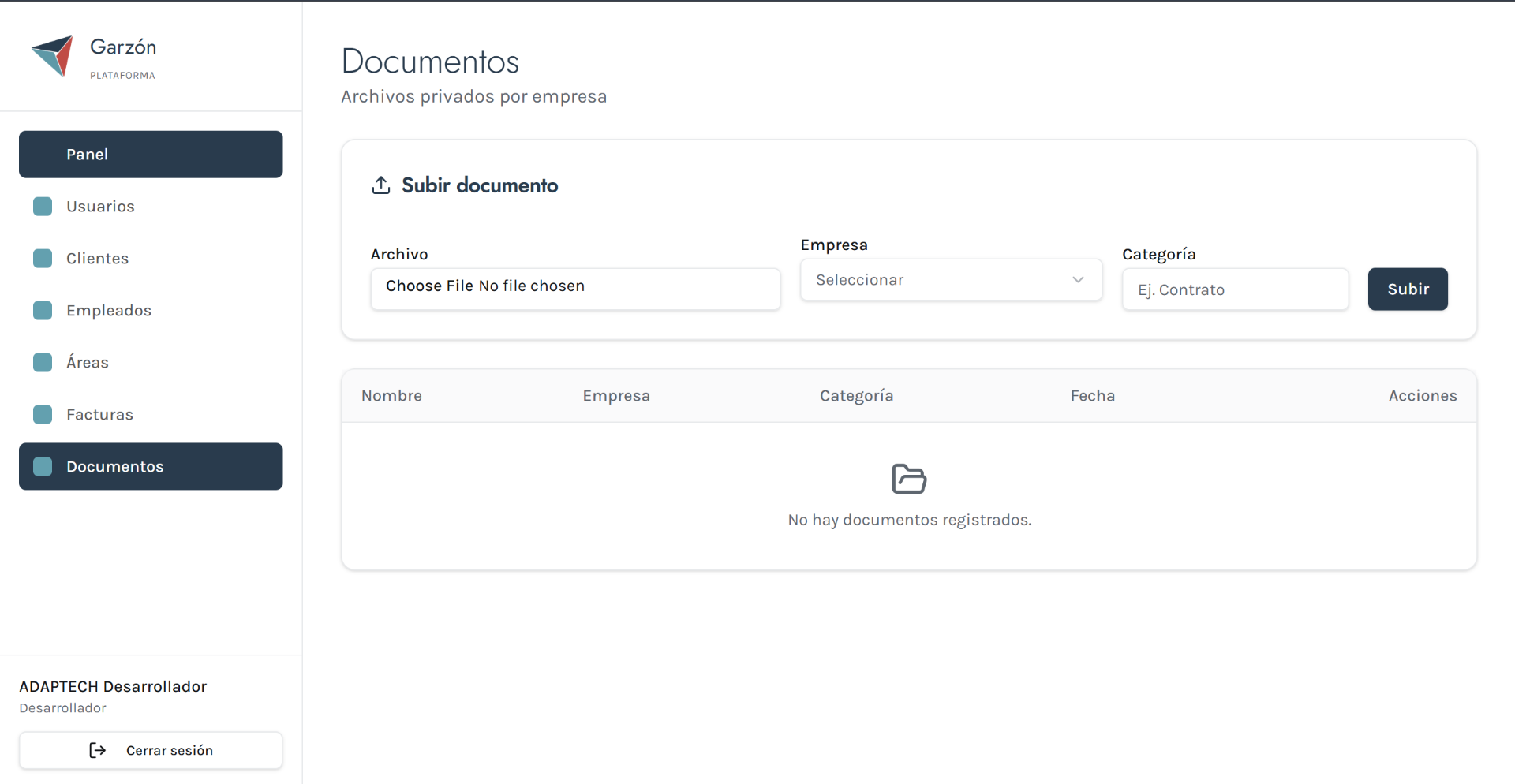 Garzón Asesores Empresariales — Gestión de documentos